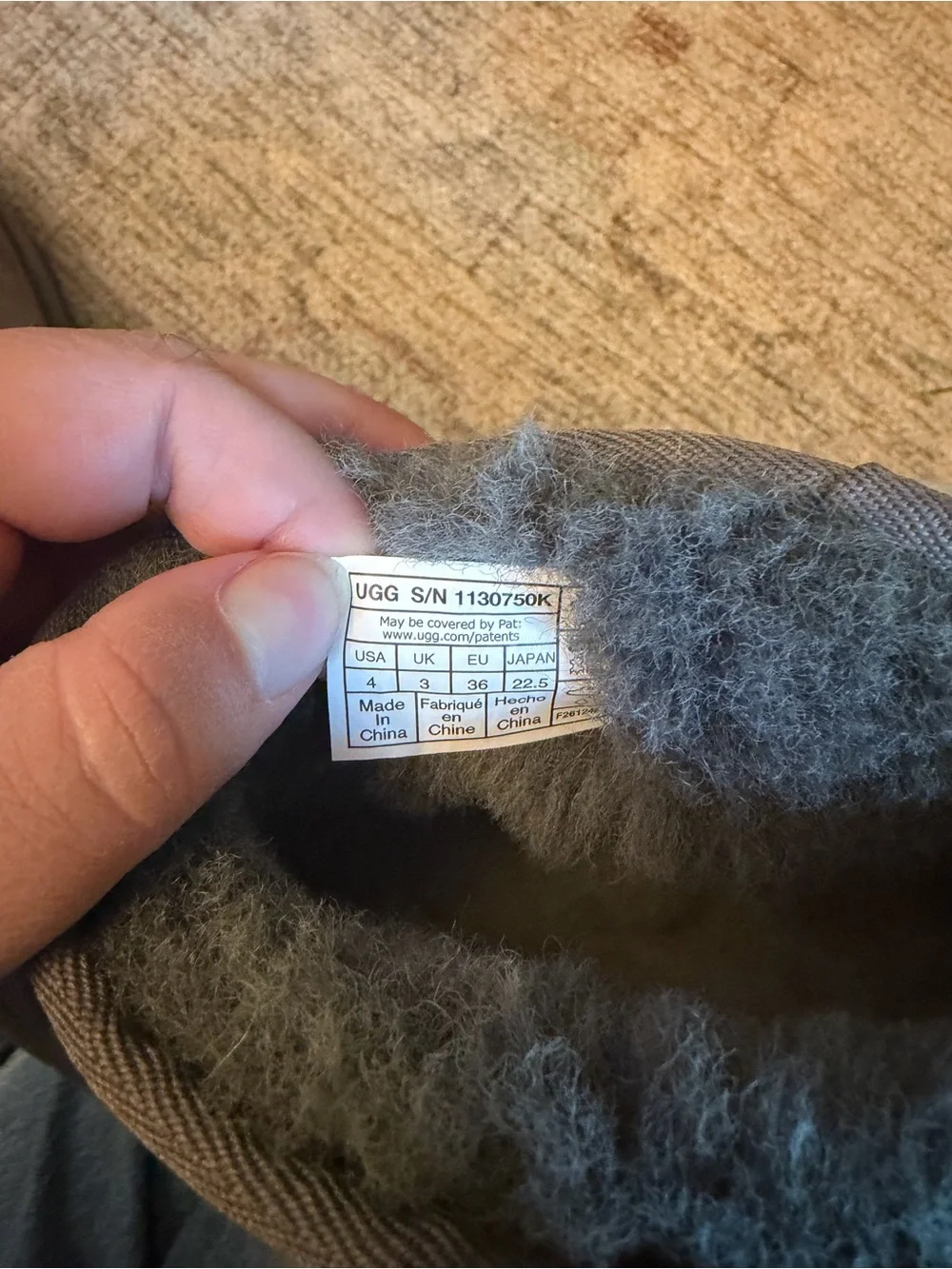 UGG Kids Cozy Suede One-Piece Booties in Gray